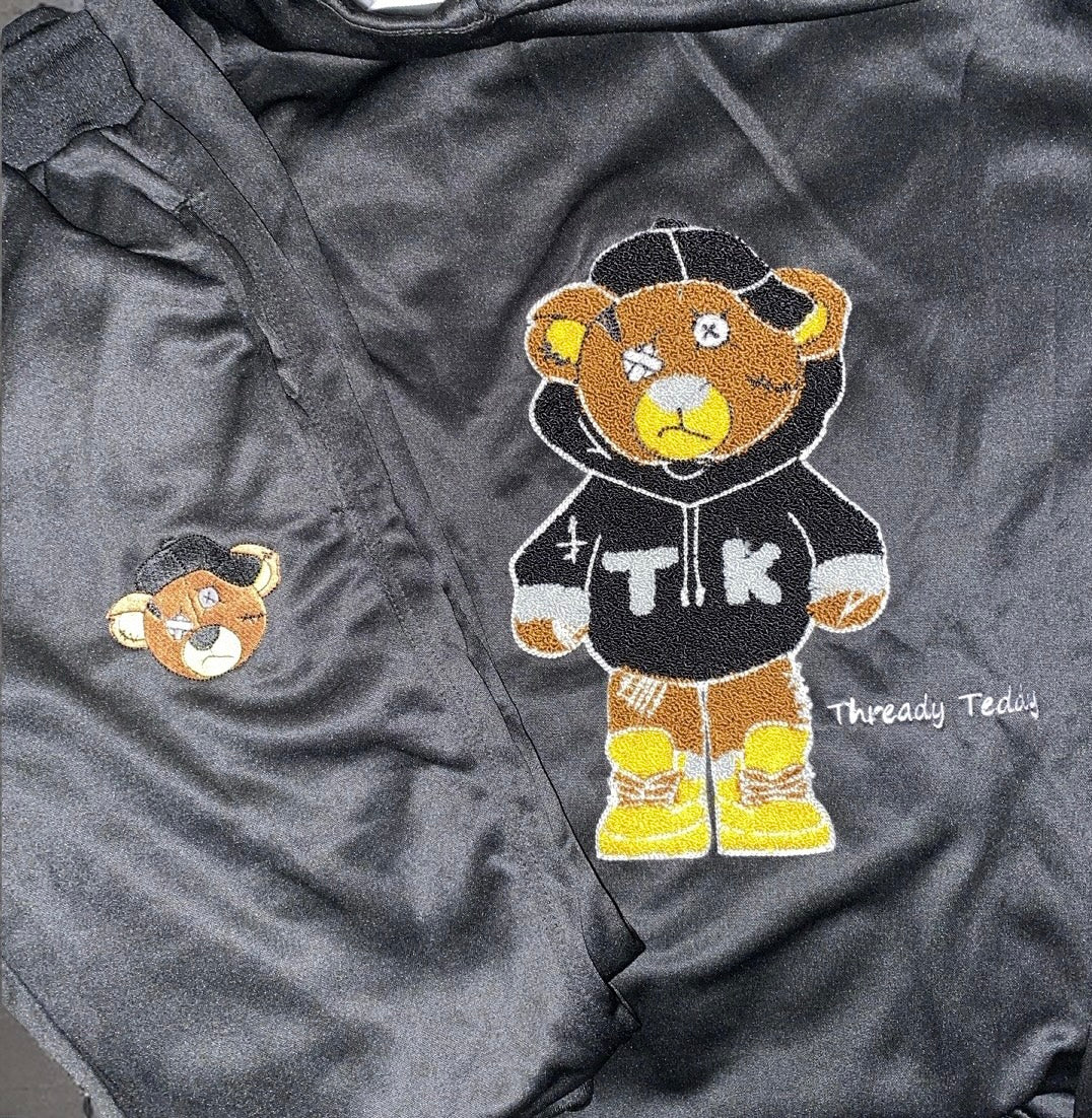 Thready Teddy Satin Sweatsuit