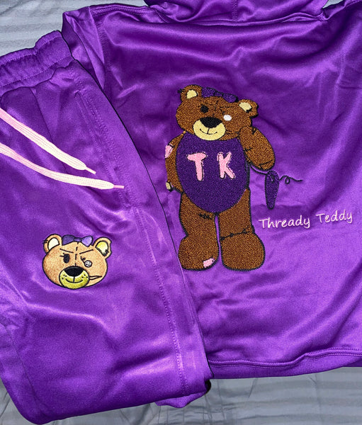 Thready Teddy Satin Sweatsuit